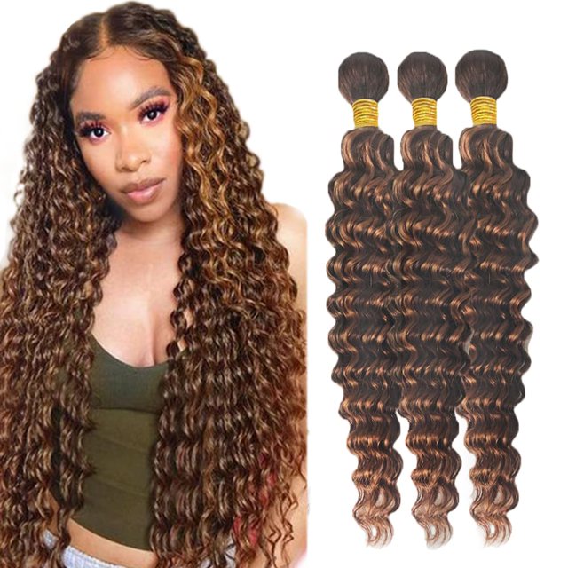 Hair Bundles Auokmar P4/30 Loose Wave 35, 40, 45 cm, 150% de densidad