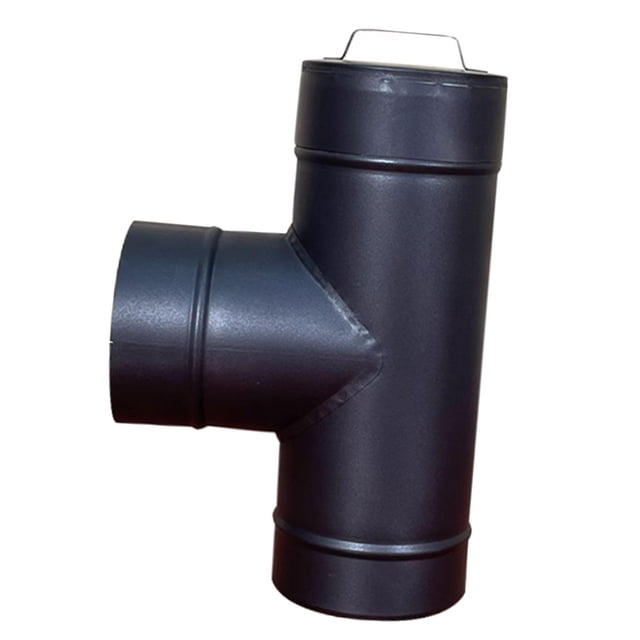 Tubo de estufa, tubo de chimenea para tienda de campaña caliente, junta de tres vías, tubo de de acero inoxidable en T para horno de Camping al shamjiam Chimenea de la estufa