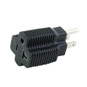 15 Amp House Hold Male Plug to 20 Amp T-Blade Female Adapter