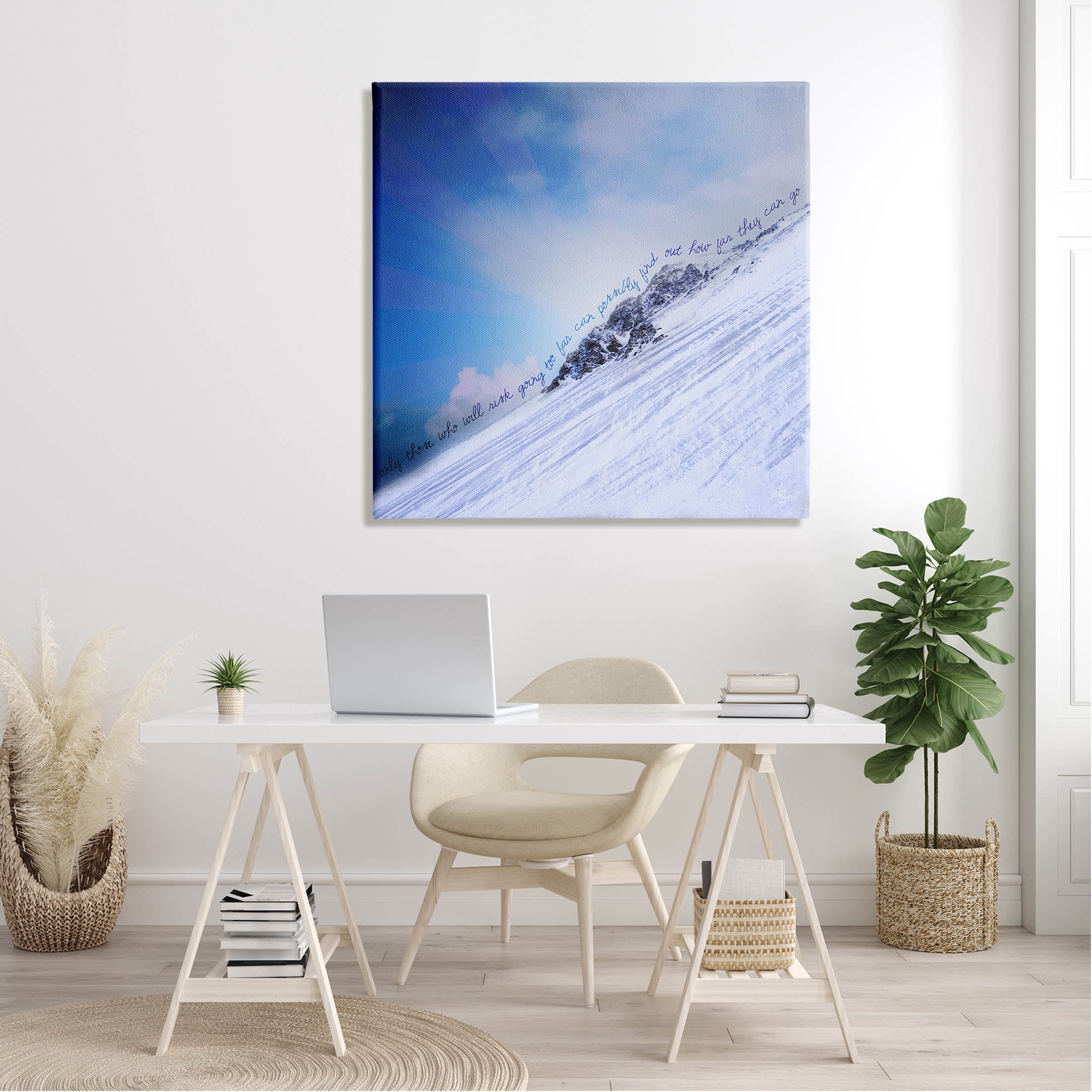 Stupell Industries How Far They Can Go Phrase Graphic Art Gallery Wrapped Canvas Print Wall Art, Design by K. Kaufman
