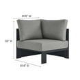 thumbnail image 6 of Modular Lounge Sectional Sofa Set, Grey Gray, Aluminum Metal, Outdoor Patio Balcony Cafe Bistro Garden Hospitality Restaurant, Modern Contemporary HB36646, 6 of 10