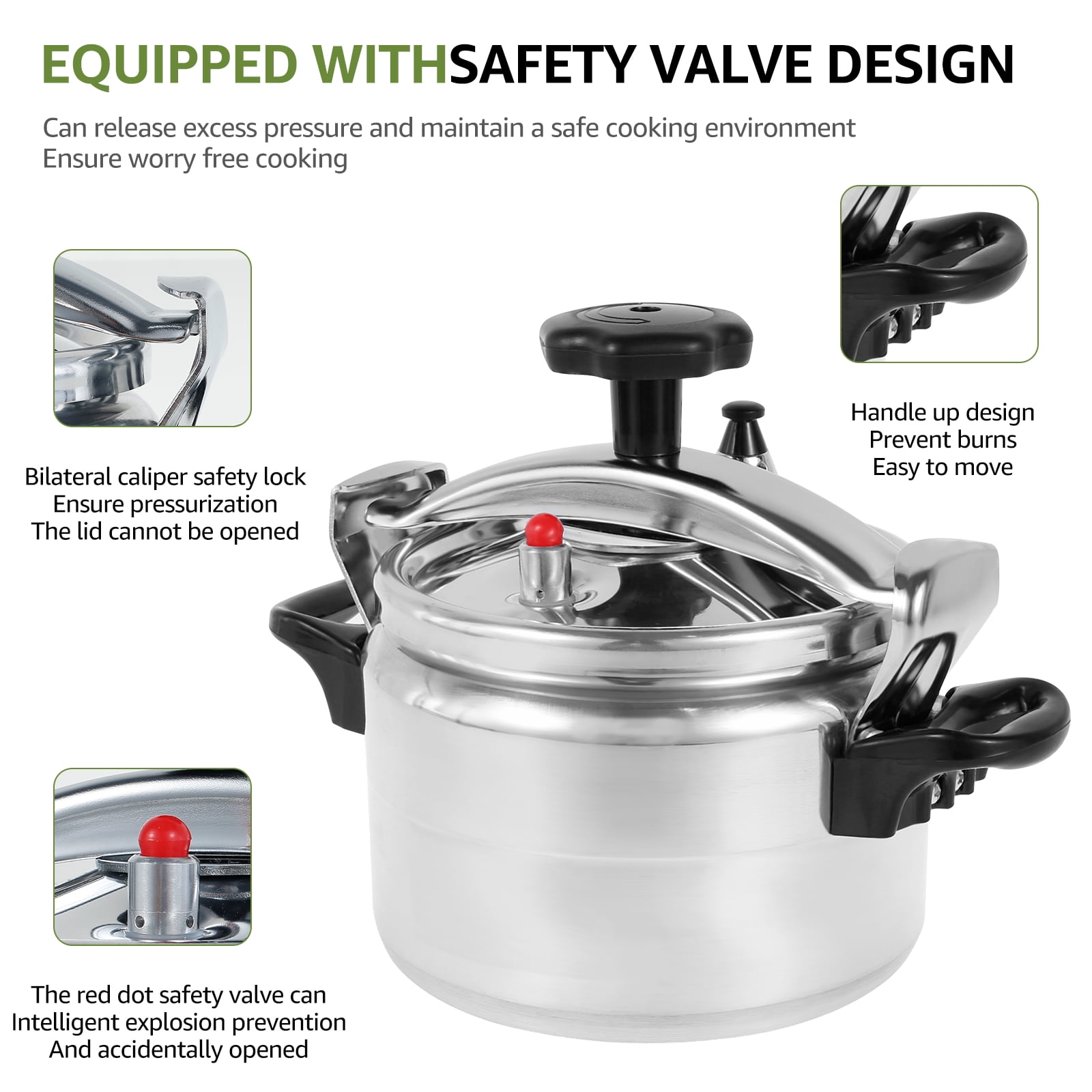 3L small pressure cooker & olla de presión pequeña & pressure cooker stainless steel & Super safety lock Explosion-proof,Suitable for All Hob Types,instant fast ollas de presión para cocinar