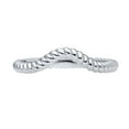 thumbnail image 2 of BERRICLE Sterling Silver Woven Wedding Rings Wishbone Curved Band for Women, Rhodium Plated Size 7.5, 2 of 9