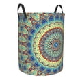 thumbnail image 2 of Fotbe Round Mandala1 Laundry Basket with Handles, Waterproof Large Laundry Hamper, Wash Bag for Corner Dorm, Rolling Laundry Basket with Handles-Small, 2 of 8