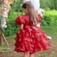 thumbnail image 3 of Vestido de princesa con mangas abullonadas y lentejuelas para niños, vestido de boda, pasarela, disfraz de presentadora, 3 of 6