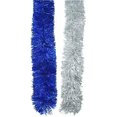 thumbnail image 2 of 2 Pack 1 Silver, 1 Blue Super Duper Thick Tinsel Garland 50 Ft Total (Two Strands Each 25 ft Long) (1 Silver, 1 Blue) 2 Pack, 2 of 7