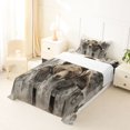 thumbnail image 5 of Manfei Rustic Bear Twin Sheets,Winter Woods Bedding,Gray Brown,3pcs,1 Fitted Sheet and 1 Pillowcase, 5 of 6