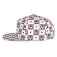 thumbnail image 3 of Daiia Gnomes and Hearts print Flat Bill Hats Flat Brim Trucker Cap Baseball Cap Adjustable Classic Low Profile Hat Unconstructed Plain Cap, 3 of 9