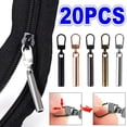thumbnail image 2 of Tiradores de cremallera de Metal desmontables de 20 piezas para deslizadores de cremallera, Kits de reparación de cremalleras de cabeza, cremallera de costura para piezas de bolsas de ropa, accesorios Gao Jinjia LED, 2 of 2