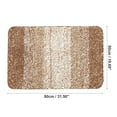 thumbnail image 2 of Unique Bargains 1 Pcs Polyester Bathroom Mat Non Slip Soft Bath Mats Rugs Machine Washable Gradient Brown 80x50cm, 2 of 6