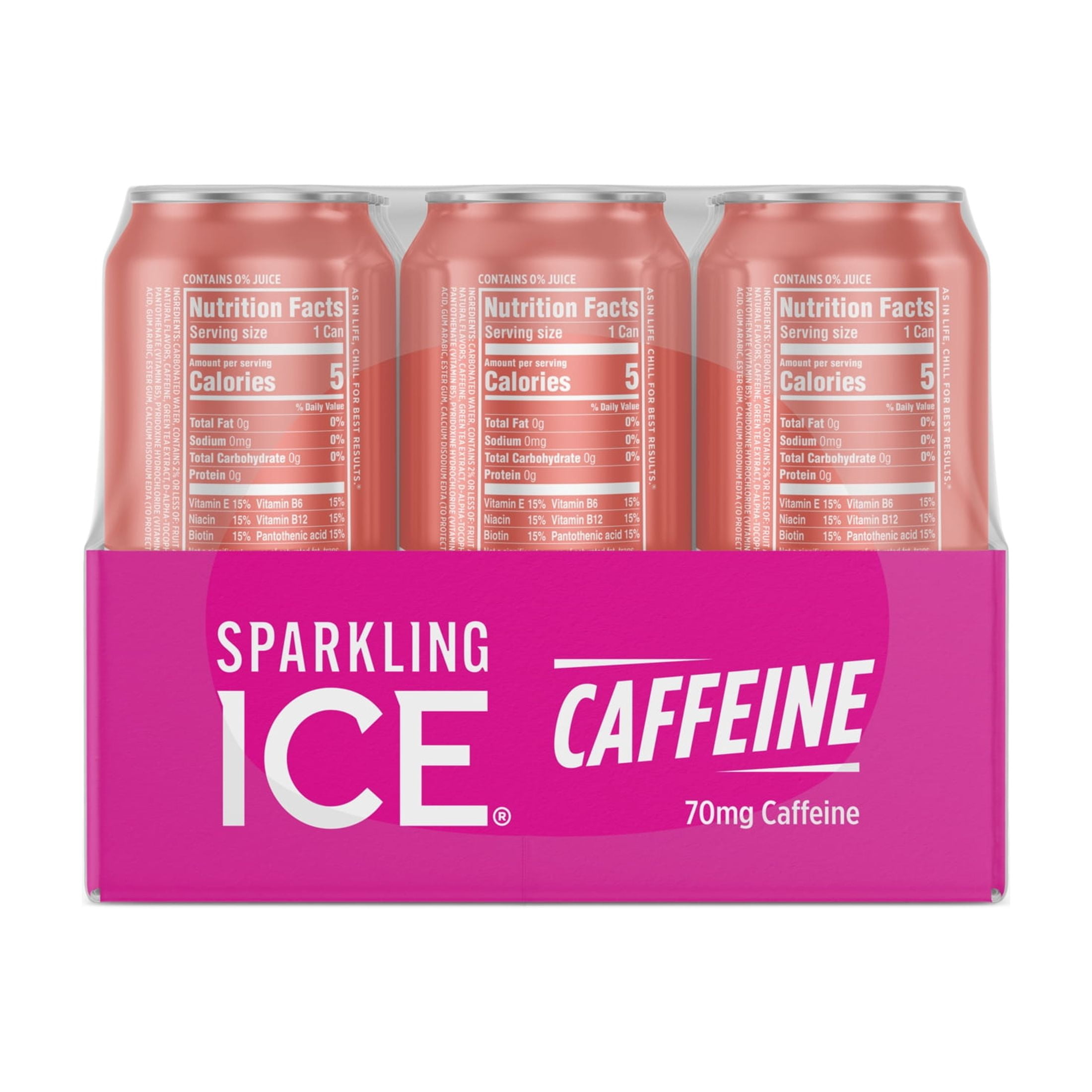 Sparkling Ice, Caffeine Strawberry Citrus, 16 Fl Oz Can, 12 Count