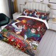thumbnail image 3 of Dan Da Dan Evil Eye Themed Bed Sheet Set Three Piece Set 53x79 In ches Comfortable And Skin Friendly Unique Design Creating A Star Studded Night Home Gifts For Family Friends fans, 3 of 6