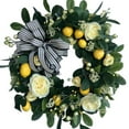 thumbnail image 1 of Rose Lemon Wreath Woven Plant Wreath Simulated Leaf Wreath, 1 of 4