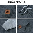 thumbnail image 5 of Tyhengta Men's Hoodies Pullover Plaid Jacquard Hoodie Long Sleeve Casual Drawstring Sweatshirts with Pocket Grey/Lightgrey S, 5 of 9