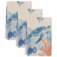 thumbnail image 2 of Sea Turtle Coastal Kitchen Towels Set of 3, Summer Beach Coral Nautical Farmhouse Absorbent Dish Towels for Kitchen, Microfiber Hand Towel, Quick Drying Tea Towel for Cleaning Decorative Dishcloths, 2 of 7