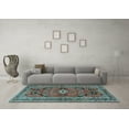 thumbnail image 3 of Ahgly Company Indoor Round Persian Light Blue Traditional Area Rugs, 8' Round, 3 of 4