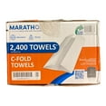 Luxury Marathon CFold Paper Towels, 2400 Count, 1Ply, White