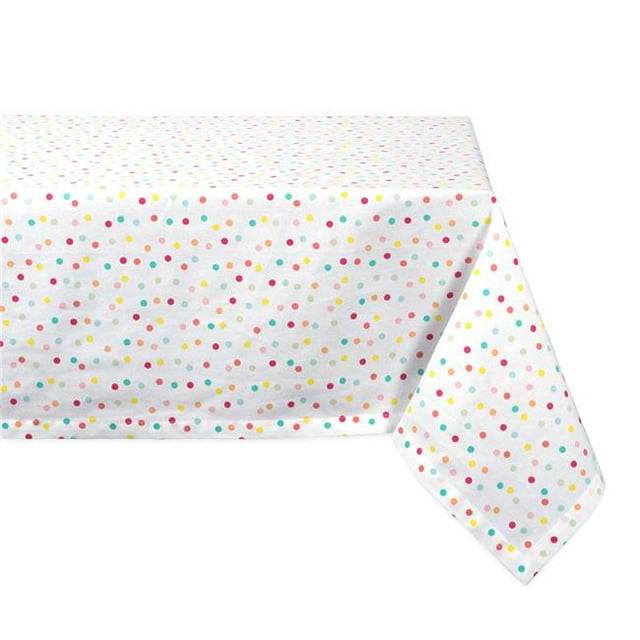 Design Imports CAMZ38750 52 x 52 in. Multi Polka Dots Print Tablecloth