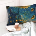 thumbnail image 4 of Kdxio Cotton Pillow Cases 14"x20" Pillowcases,Soft and Breathable Bedroom Pillow Cases-Sunflower Castle Starry Sky-No Pillow Core, 4 of 5