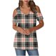 thumbnail image 1 of Puntoco Liquidación de blusas cortas para mujer, blusas estampadas para mujer, blusas de manga corta con escote en V y hombros descubiertos, blusas de moda, 1 of 5