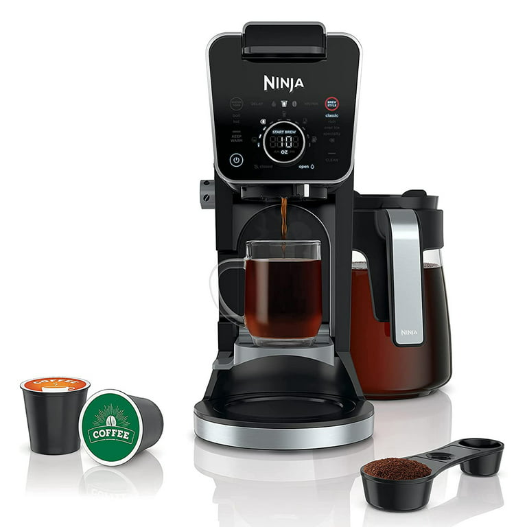 Ninja Cfp301 DualBrew Pro Specialty 12-Cup Drip Coffee Maker (Renewed) Bundle with Premium 2 Yr CPS Enhanced Protection Pack, Black