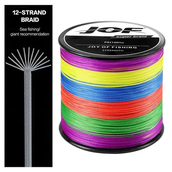 Ligne de Pêche Tressée PE X12 Forte 300M 500M 1000M 12 Brins 33lb149.9lb Ligne de Pêche Originale Multicolore