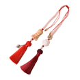 thumbnail image 2 of Shangren Buddha Statue Hanging Ornament Dangle Accessory Car Rear View Mirror Pendant Red, 2 of 8
