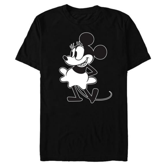 Disney Vintage Minnie Mouse - Short Sleeve Blended T-Shirt for Adults - Customized-Black