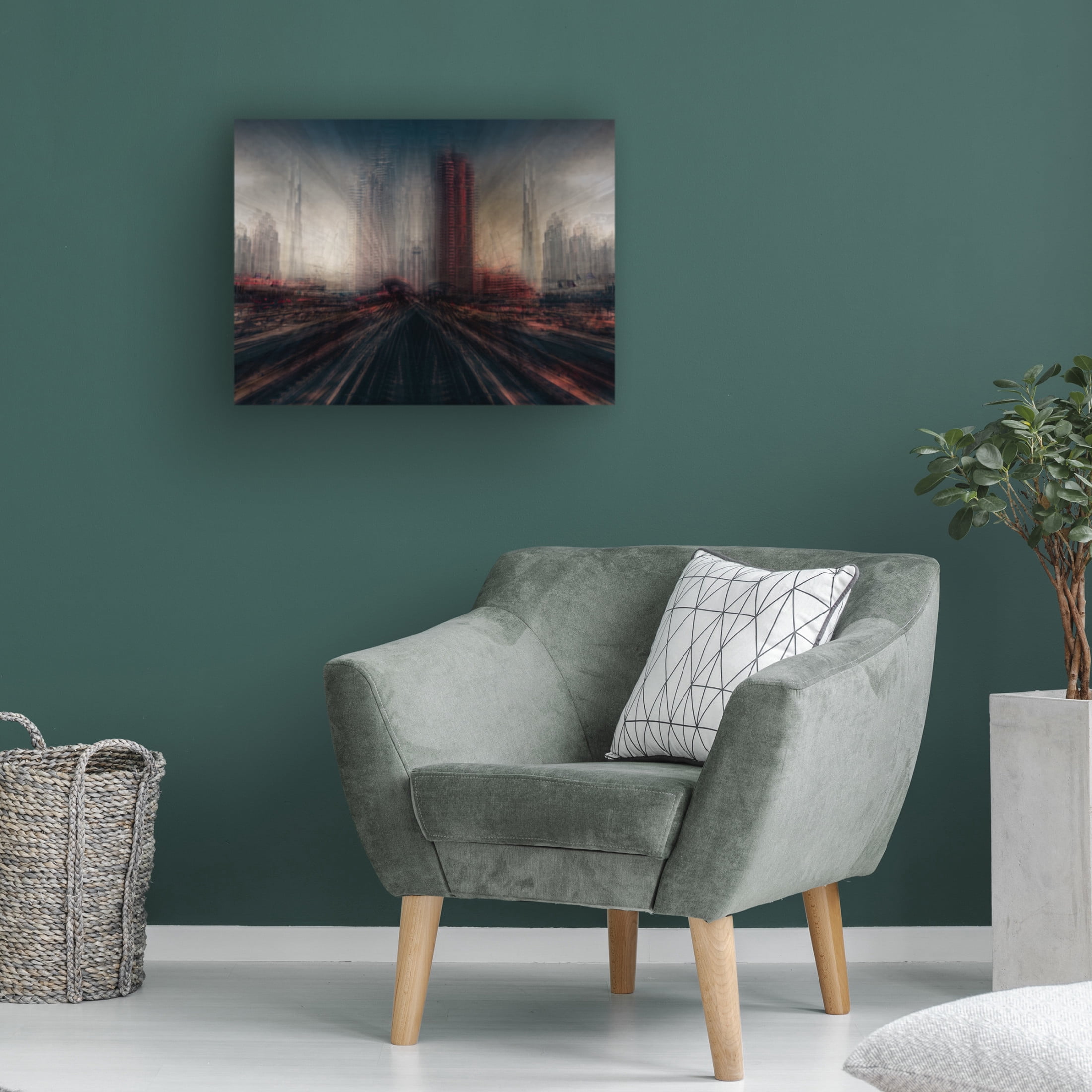 Canvas Wall Art - Carmine Chiriaco 'Dubai Station' Wall Art for Living Room, Bedroom, or Office Décor by Trademark Fine Art - 32 x 24 Inches