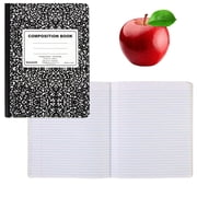 Trailmaker Bulk Composition Notebooks (50 Pack), College Ruled Marble Cover, 200 Pages (100 Sheets), 9.75 x 7.5, Bulk School Supplies for Classroom, Office & School Donations