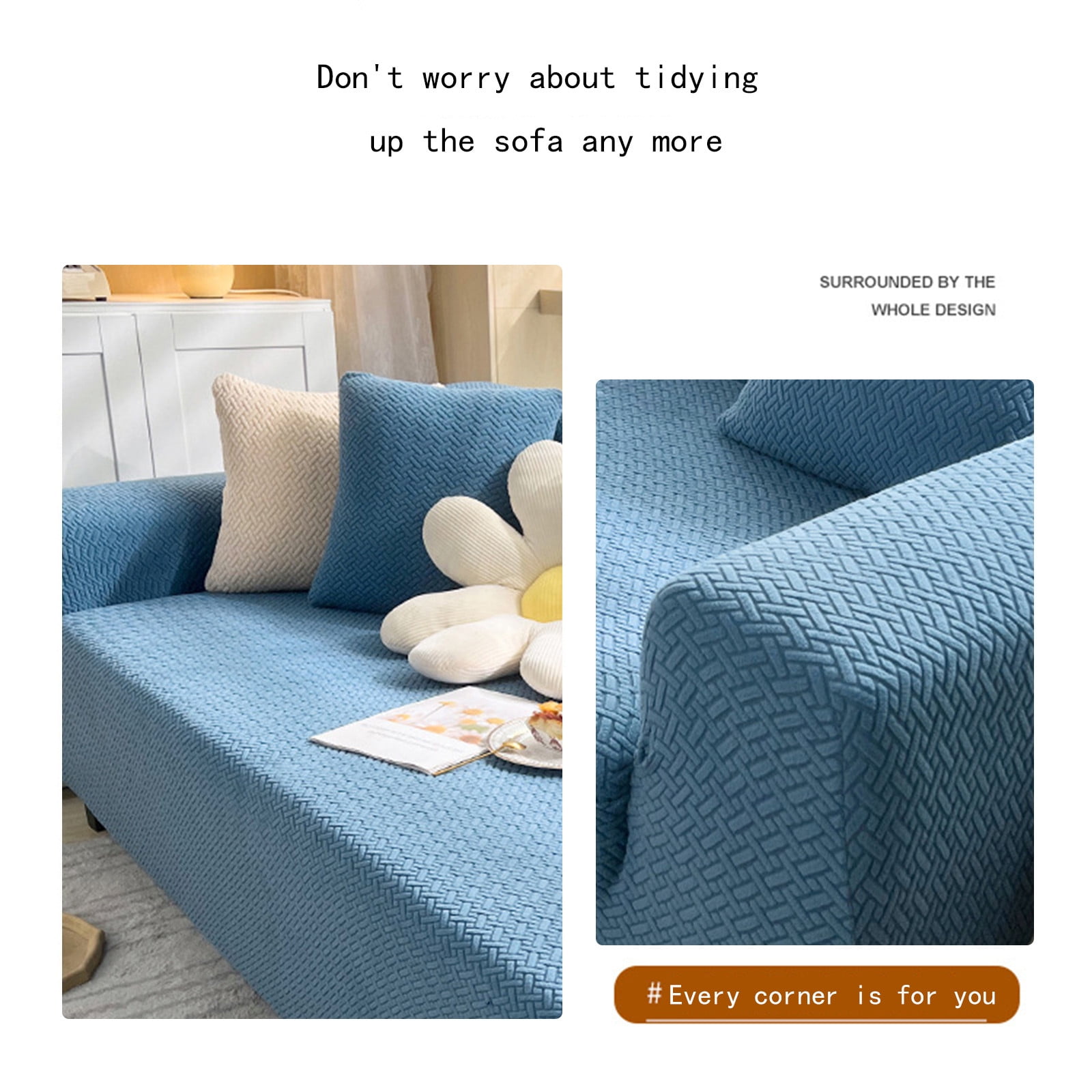 Kiplyki Sofa Cover Stretch Sofa Cover High Stretch Sofa Cover Pet Dog Friendly Non-slip Oversized Elastic Furniture Cover