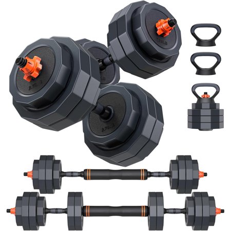 Adjustable Dumbbells Set, 45/65/85 lbs Free Weight Set with Connector, 4 in1 Dumbbells Set for Home Gym Workout