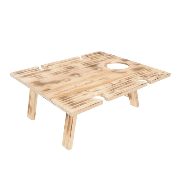 unbranded Camping Folding Picnic Table Convenient Picnic Table Travel 34x30cm Brown