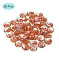 thumbnail image 3 of Uxcell Decorative Flat Glass Marbles 17-19mm Rock Vase Filler Petal Orange for Fish Tank Table Scatter Decor, 50 Pcs, 3 of 5
