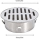 thumbnail image 3 of Stainless Steel Floor Drain, Anti-Clogging Detachable Round Balcony Sink Drain with High-Efficiency Filter, 3 of 5