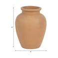 thumbnail image 2 of Decorative Terracotta Vase for Living Room Decor - Stylish Home Decor Accent for Bedroom, Office Spaces, or Table Centerpiece - Casual Flower Vase for Hallway Styling or House Decor - 11", Brown, 2 of 9
