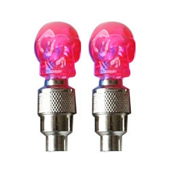 Geweyeeli 2pcs Lot Multifuction Skull Shape Bike Tire Valve Cap Light Bicycle Motorcycle Car Wheel Neon Led Lamp Bulb Walmart Com Walmart Com