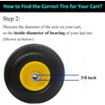 thumbnail image 3 of Flat Free Hand Truck Tire with Axle Bore, Offset Solid Tire Replacement for Hand Truck/Wagon/Garden Cart/Wheelbarrow/Dolly/Lawnmower, 3 of 7