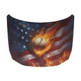 thumbnail image 6 of FOR U DESIGNS American Flag Flaming Baseball Print Car Hood Cover Waterproof Car Bonnet Banner Weather-Resistant Vehicles Decorate Accessories Engine Flag Sign, 6 of 8
