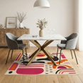 thumbnail image 3 of ODIKA 5'x7' Orange Pink Vibrant Abstract Geometric Washable Area Rug Modern Artistic Pattern with Bold Shapes for Small Living Room, Bedroom, Easy Care, Non-Shedding, Pet Friendly, 3 of 7