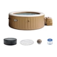 thumbnail image 1 of Open Box Intex 4 Person Bubble Massage Inflatable Hot Tub Spa Set, Sahara Tan, 1 of 9