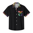 thumbnail image 4 of Hawaiian Shirt For Men, Men's Vintage Button Down Bowling Shirts Short Sleeve Summer Beach Shirt 2XL, 4 of 5