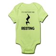 thumbnail image 1 of CafePress - I'd Rather Be Resting - Baby Light Bodysuit, 1 of 1