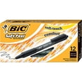 thumbnail image 4 of BIC Soft Feel Black Retractable Ballpoint Pens, Medium Point (1.0mm), 12-Count, 4 of 9