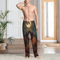 thumbnail image 4 of Bingfone Banana Leaf Meditating Gorilla Mens All Over Print Sleep Pajama Pants-Small, 4 of 5