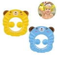 thumbnail image 2 of 2 Pcs Bonnet de Douche pour Bébé Ajustable Visière de Bain Protection Sûre-Jaune+bleu, 2 of 5