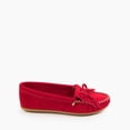 thumbnail image 3 of Minnetonka Women's Kilty Suede Hardsole Moccasin, Red, 9 W US, 3 of 7