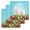 Lake Blue, variant on Easter Kitchen Dish Towels for Drying Dishes Set of 4, Wooden Bunny Colorful Eggs Spring Floral Botanical Waffle Weave Microfiber Hand Tea Bathroom Towels Quick Dry & Absorbent Towel 12x12