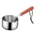 thumbnail image 4 of Mini Soup Pots Oil Melting Cooking Pot Butter Melting Pot Nonstick Easy to Clean with Wooden Handle Small Saucepan for Restaurant Camping 80ml, 4 of 9