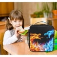 thumbnail image 6 of Lunch Box Bag Abstract Fiery Dragons Pattern Lunchbox Insulated Thermal Cooler Ice Adjustable Shoulder Strap for Women Men, 6 of 10